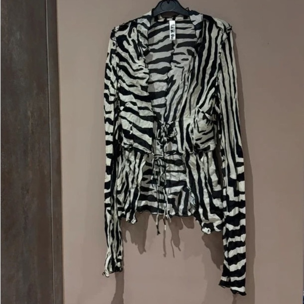 Zebra Print Top in Black and White